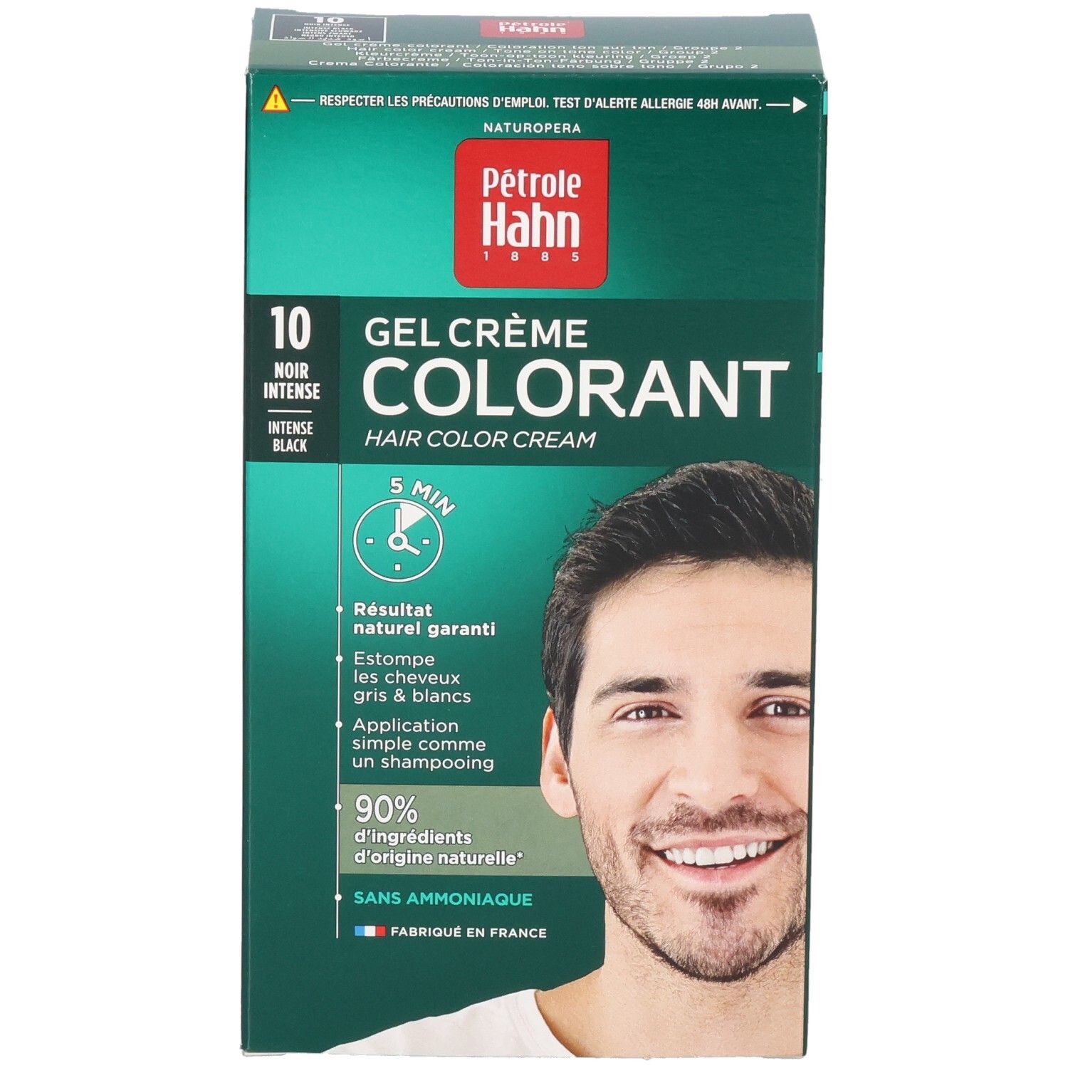 Pétrole Hahn Haarfärbung: Gel Creme Colorant, Farbton 10 Noir Intense.