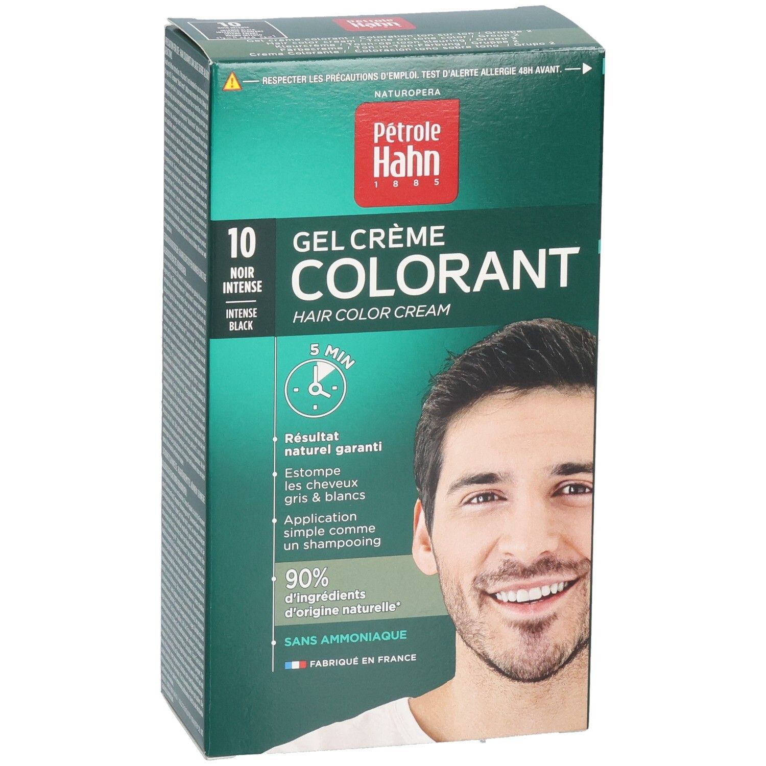 Pétrole Hahn Haarfärbung: Gel Creme Colorant, Farbton 10 Noir Intense.