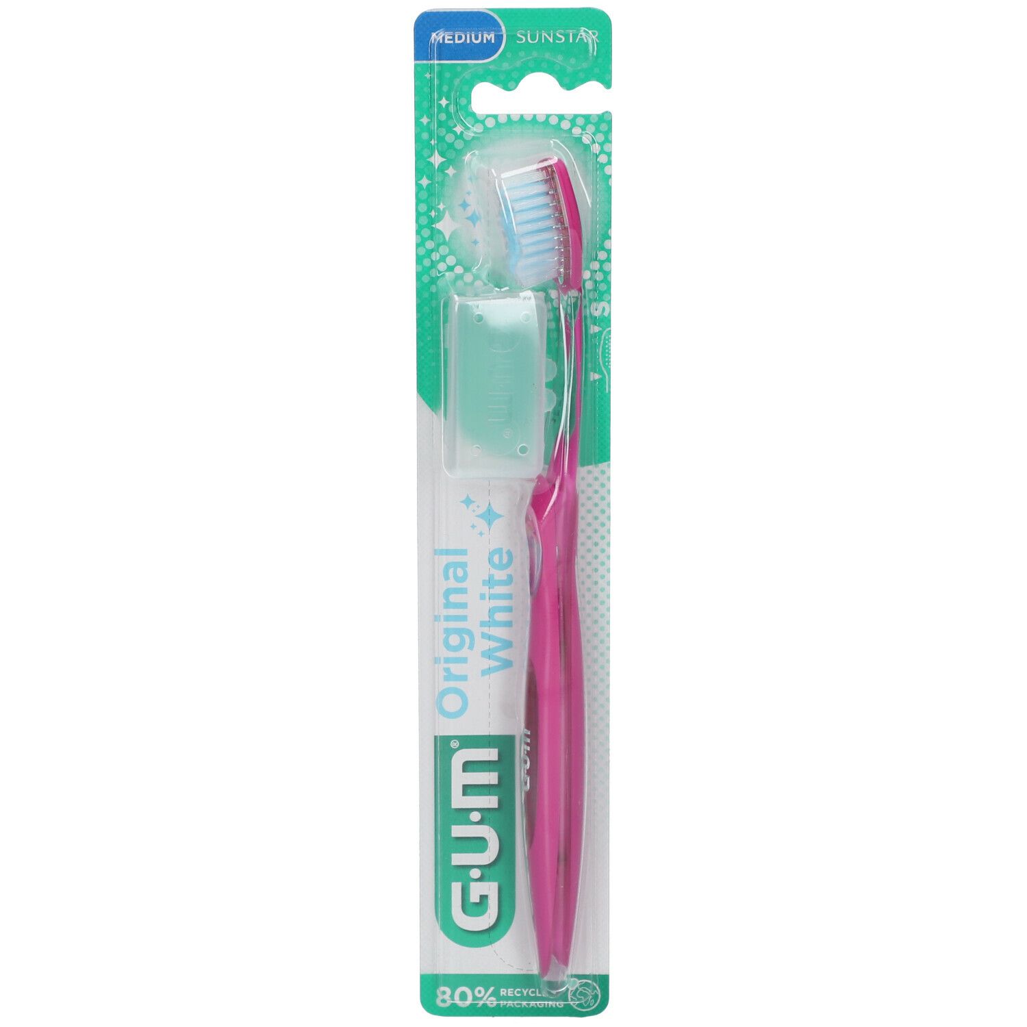 Gum® Original White Brosse à dent compacte médium