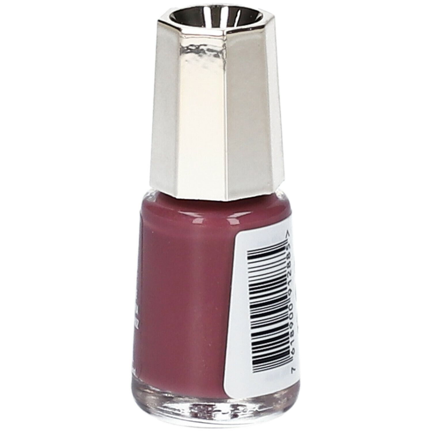 Dos du flacon de vernis à ongles. Code-barres. Couleur Ginza 288. Bouchon argenté.