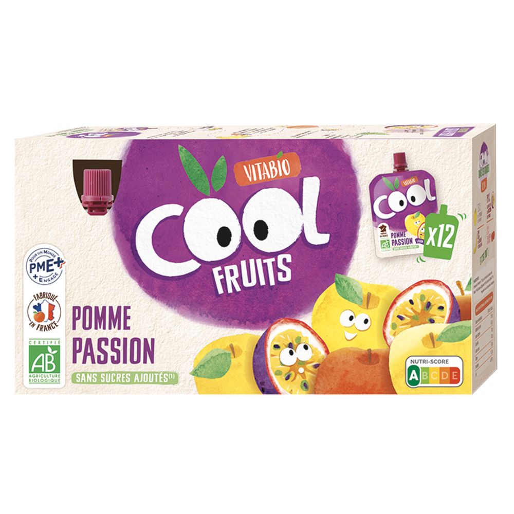 Vitabio Cool Fruits Pomme DE France Passion +3 ans