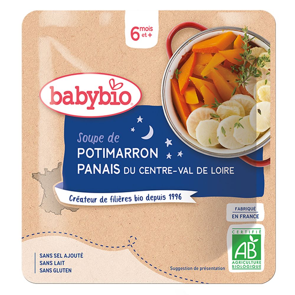 Babybio Soupe DE Potimarron Panais DU Centre-Val DE Loire dès 6 mois