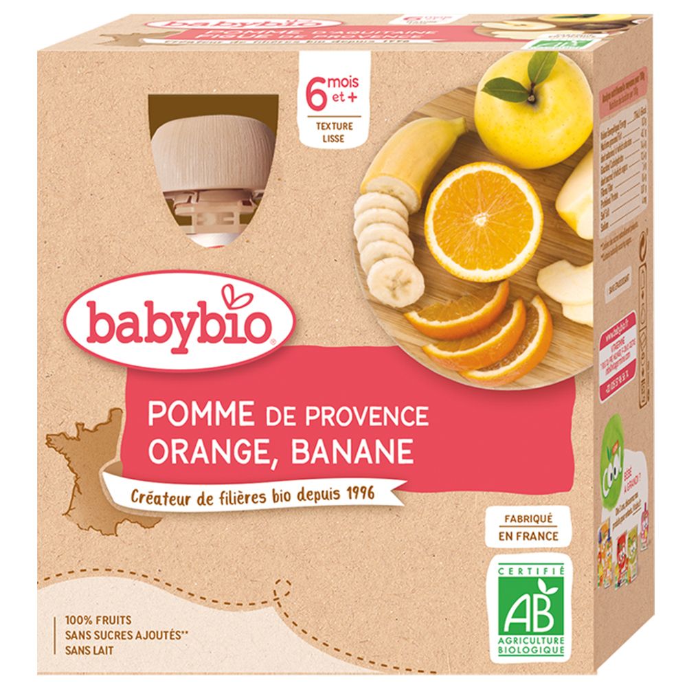 Babybio Pomme DE Provence Orange Banane dès 6 mois