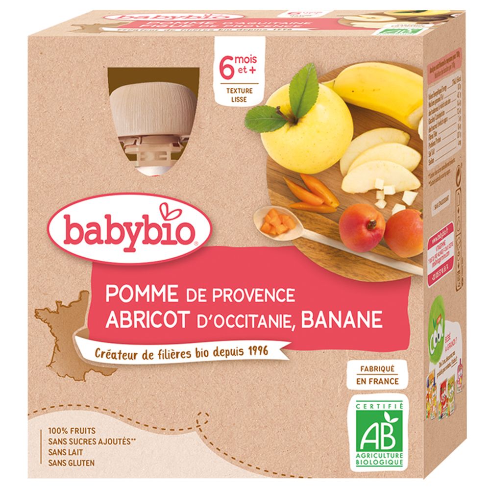 Babybio Pomme & Abricot D'occitanie Banane 6 mois