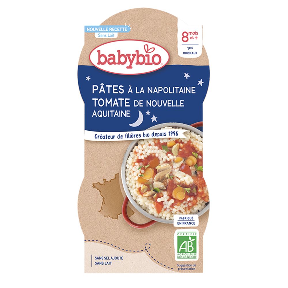 Babybio Pâtes À LA Napolitaine Tomate DE Nouvelle-Aquitaine dès 8 mois