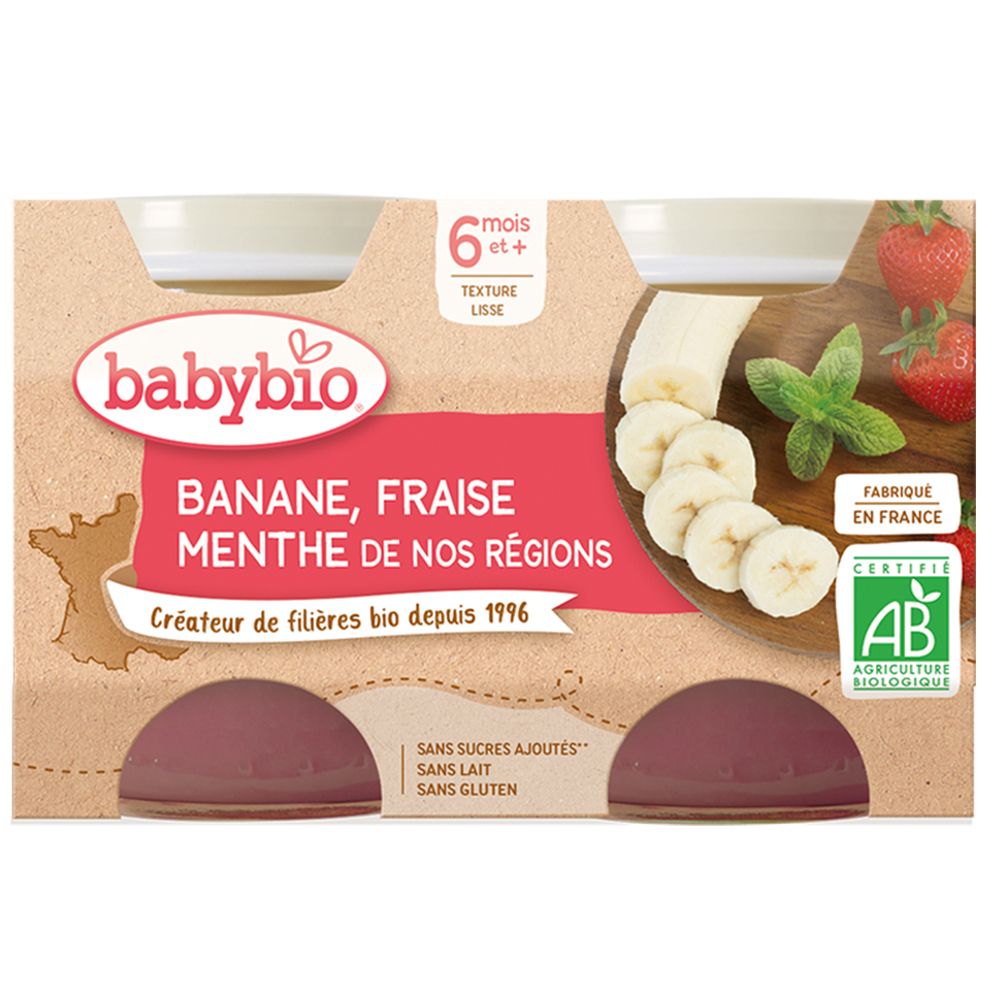 Babybio Banane Fraise Menthe DE NOS Régions dès 6 mois