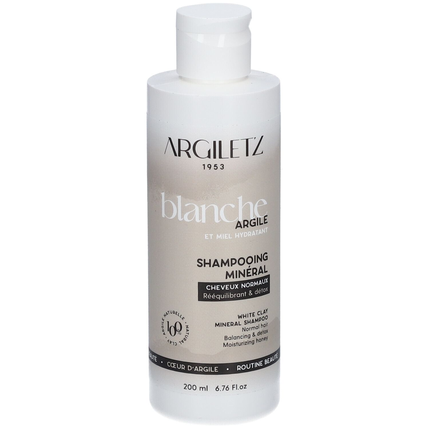 Argiletz Coeur d'Argile Shampooing Argile Blanche Cheveux Normaux