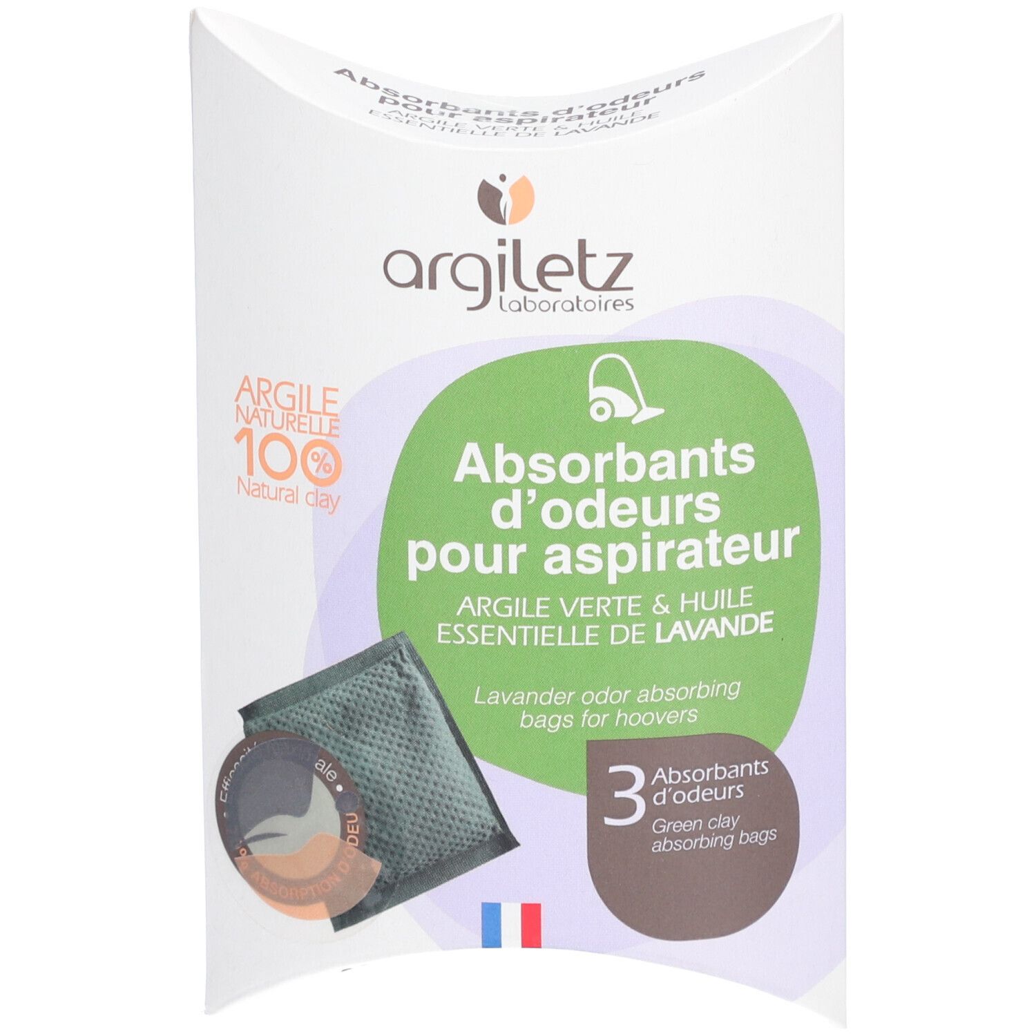 Argiletz Absorbant d’odeur pour aspirateurs parfum lavande