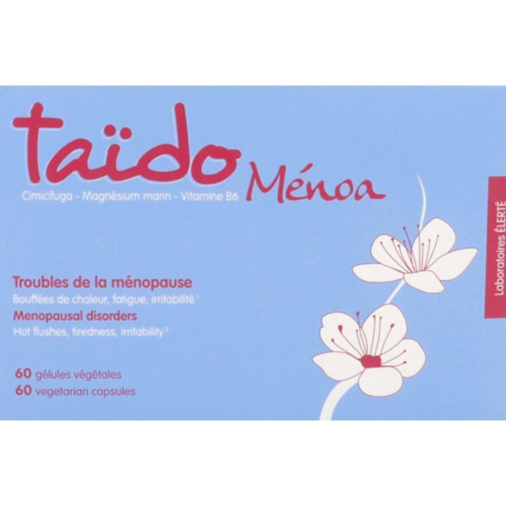 Taïdo Ménoa, Gélule, complément alimentaire de cimicifuga, magnésium marin et vitamine B6,