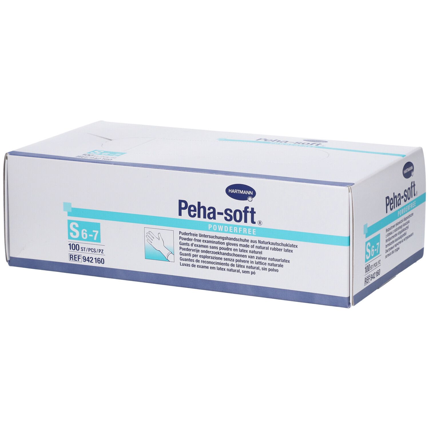 Hartmann Peha-soft® powderfree Gants d'examen en latex non stériles sans poudre de nitrile Taille S 