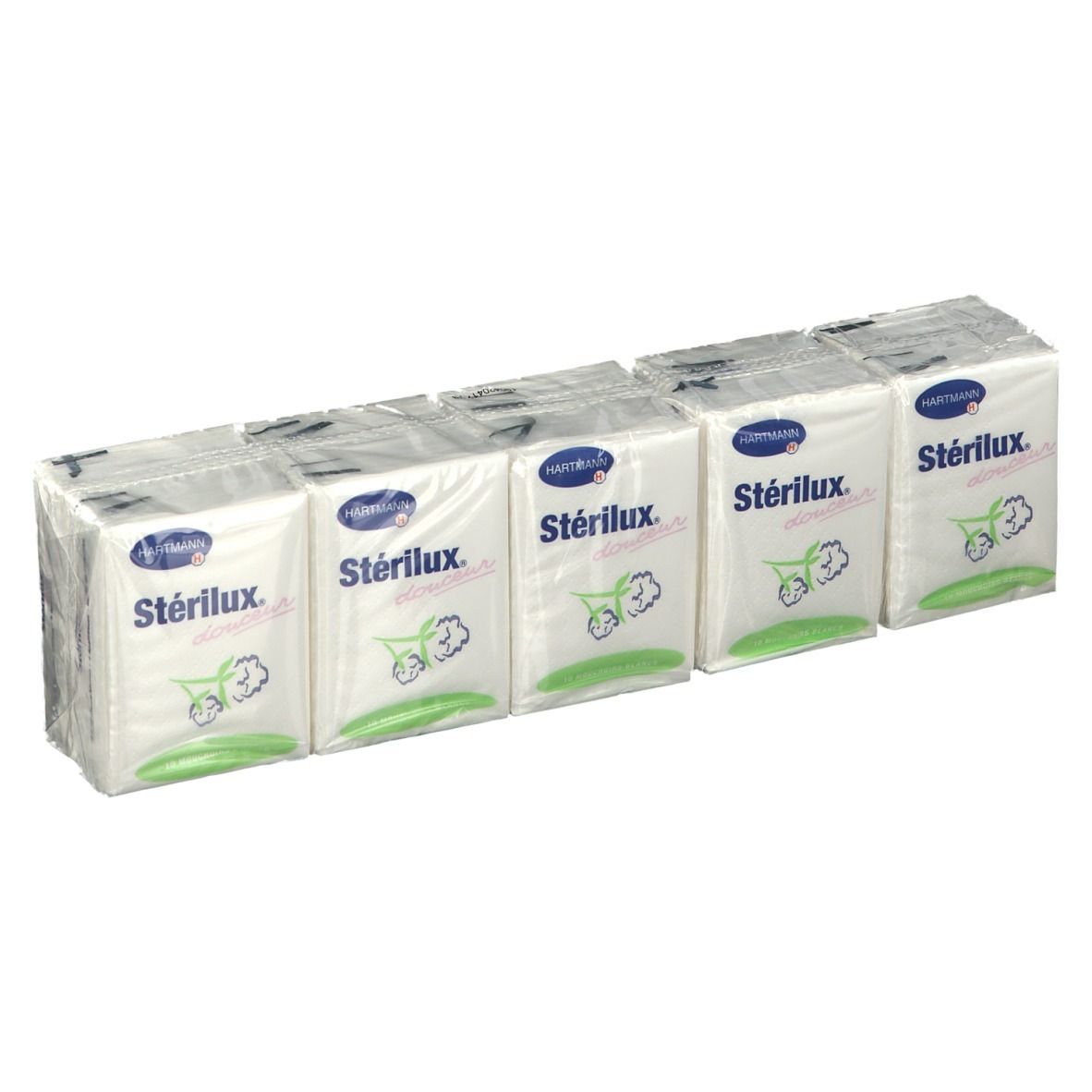 Stérilux® douceur Pocket, Mouchoir blanc en étui