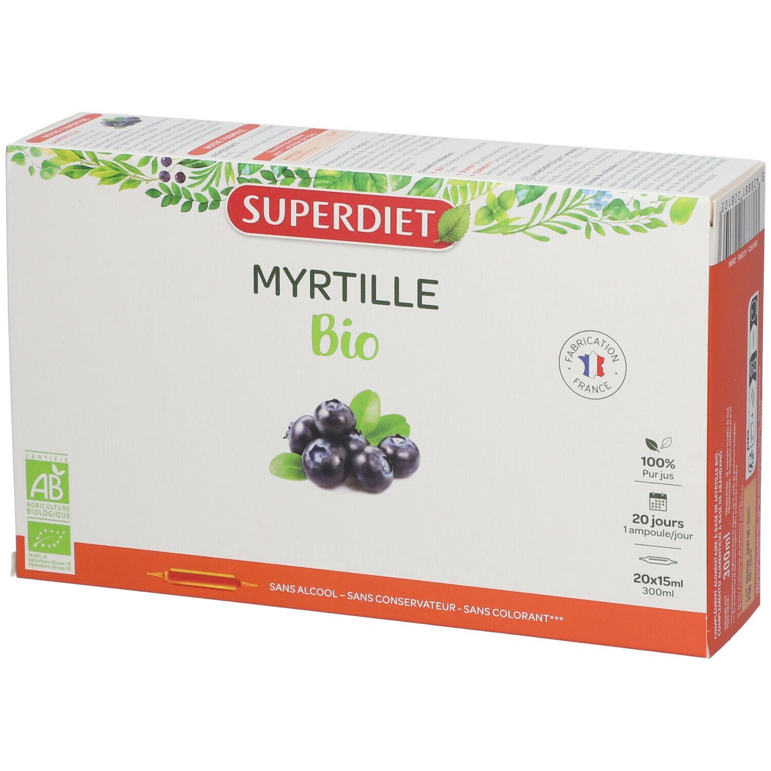 Superdiet Myrtille Bio Ampoule