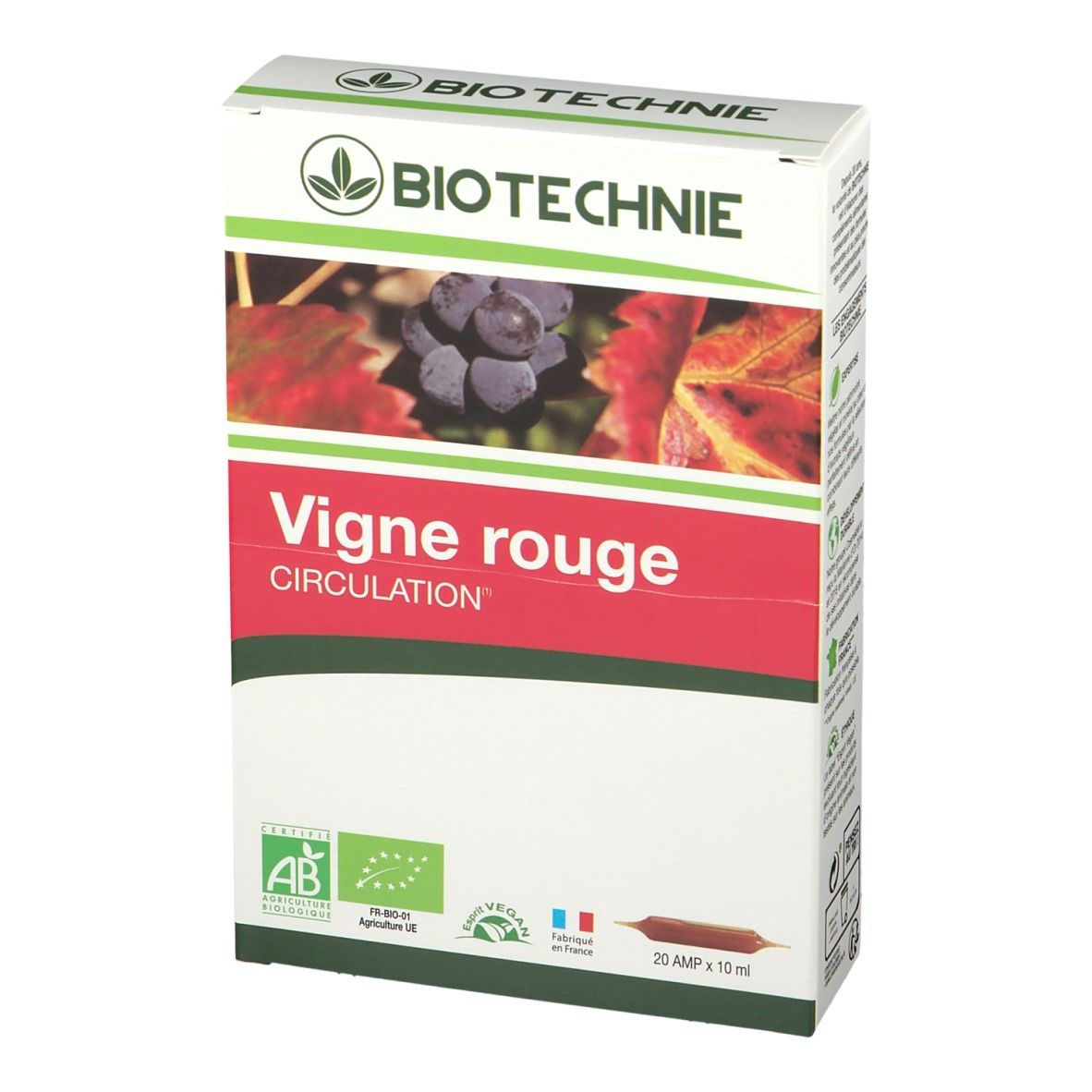 BIOTECHNIE Vigne rouge Bio ampoules 200 ml shopapotheke.ch