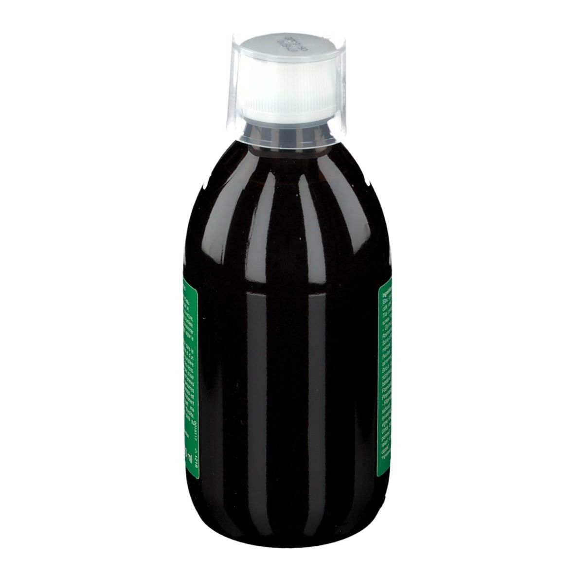 Bouteille de liquide brun, bouchon blanc. Étiquette verte. BIOTECHNIE, DÉPURATIF PHYTO 32.