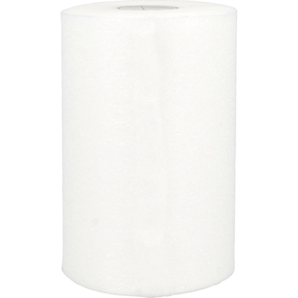Bande de sous-bandage blanche, enroulée.