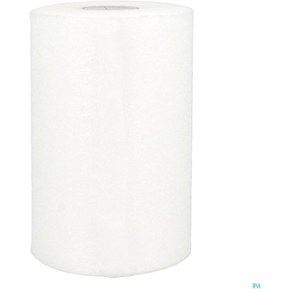 Bande de sous-bandage blanche, enroulée.