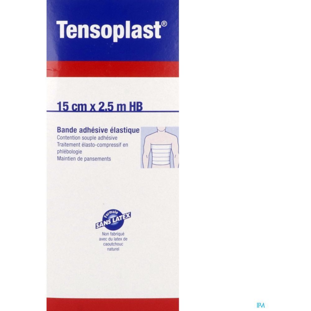 TENSOPLAST HB - Bande de contention adhésive, élastique en longueur 2,5 m x 15 cm (ref. 40