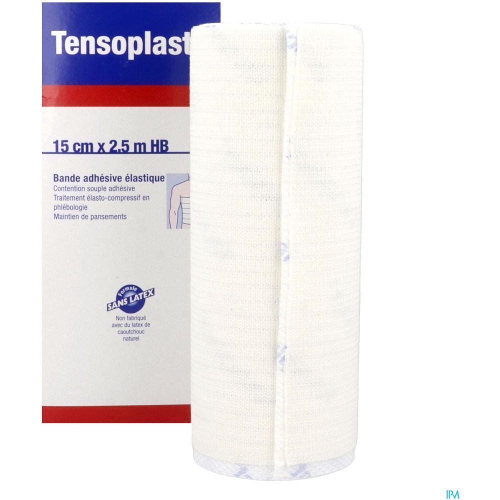 TENSOPLAST HB - Bande de contention adhésive, élastique en longueur 2,5 m x 15 cm (ref. 40