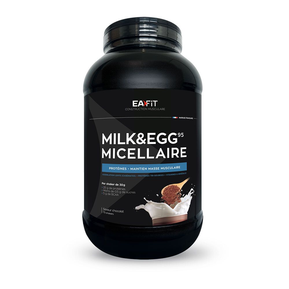 EA Fit Proteines Milk & Eggs 95 micellaire chocolat