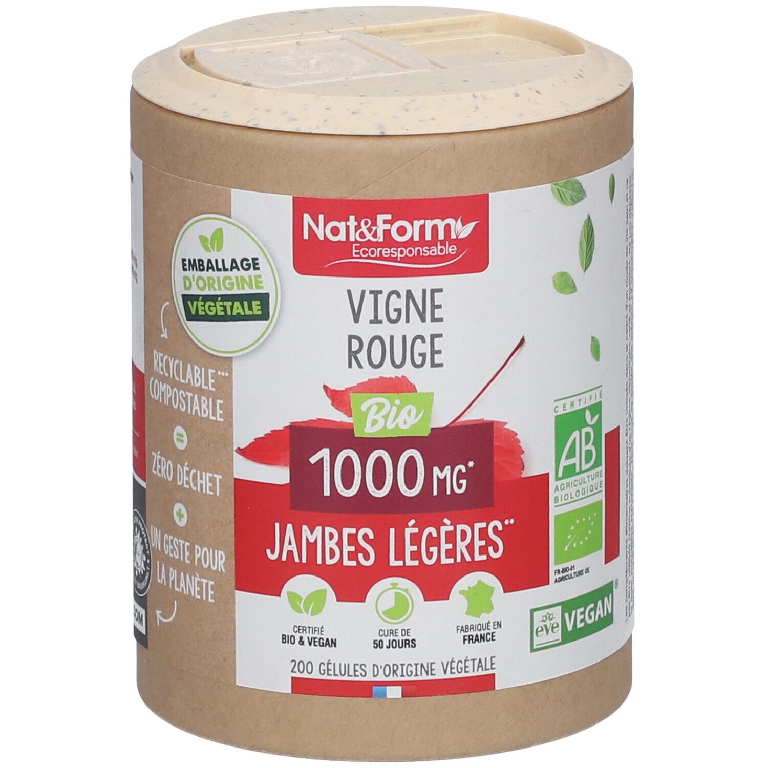 Nat & Form Ecocert® Vigne rouge Bio