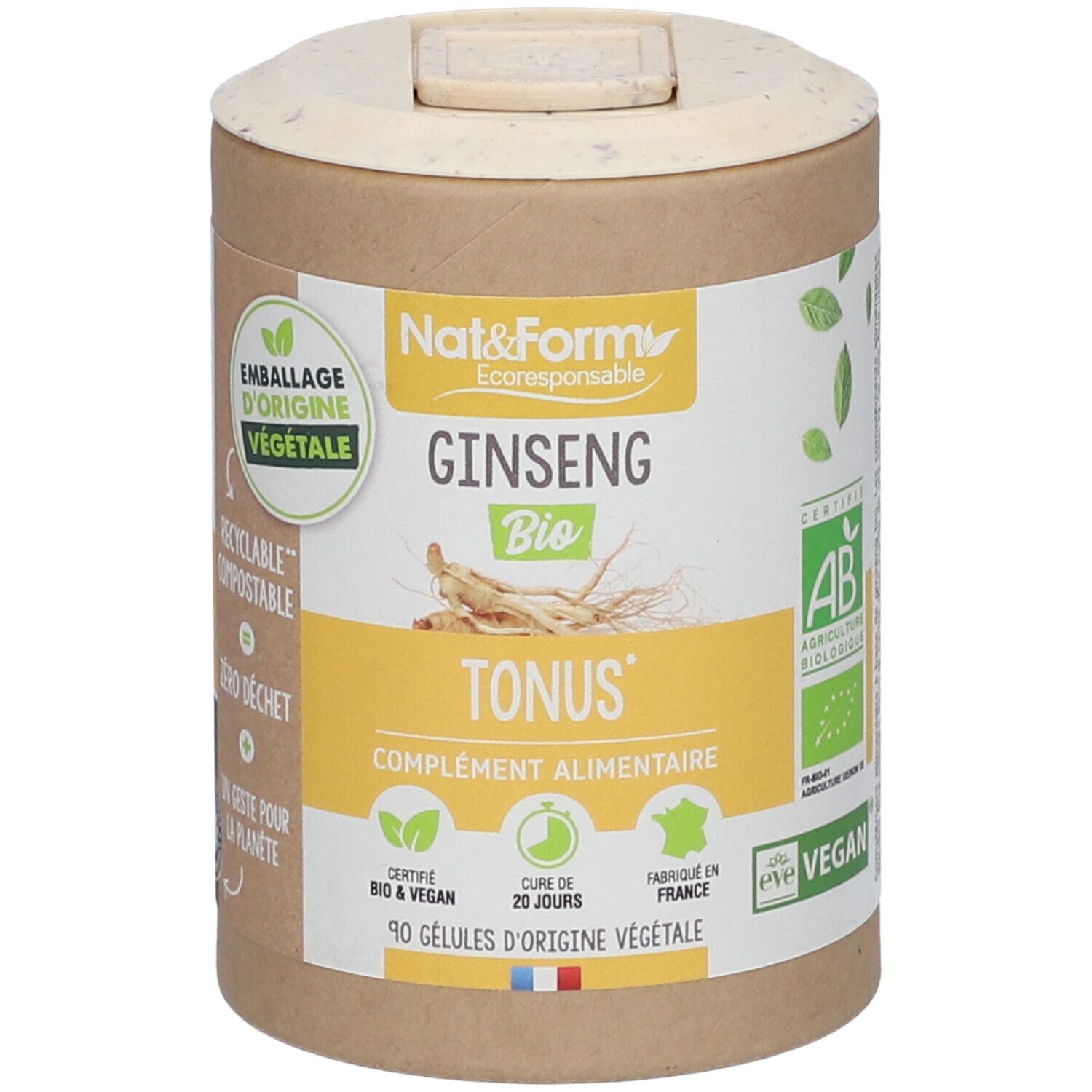 Nat & Form Ecocert® Ginseng rouge Bio