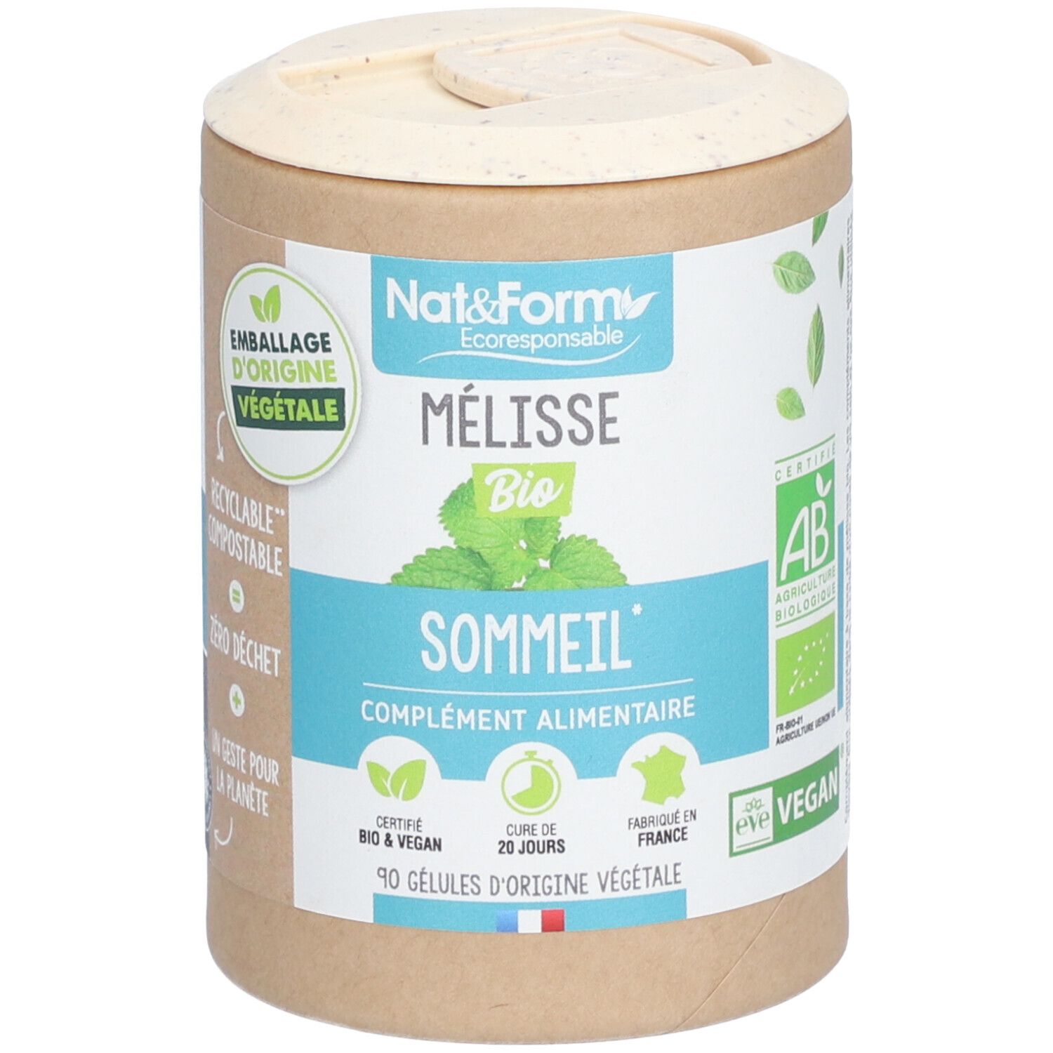 Nat&Form Mélisse Bio en gélules