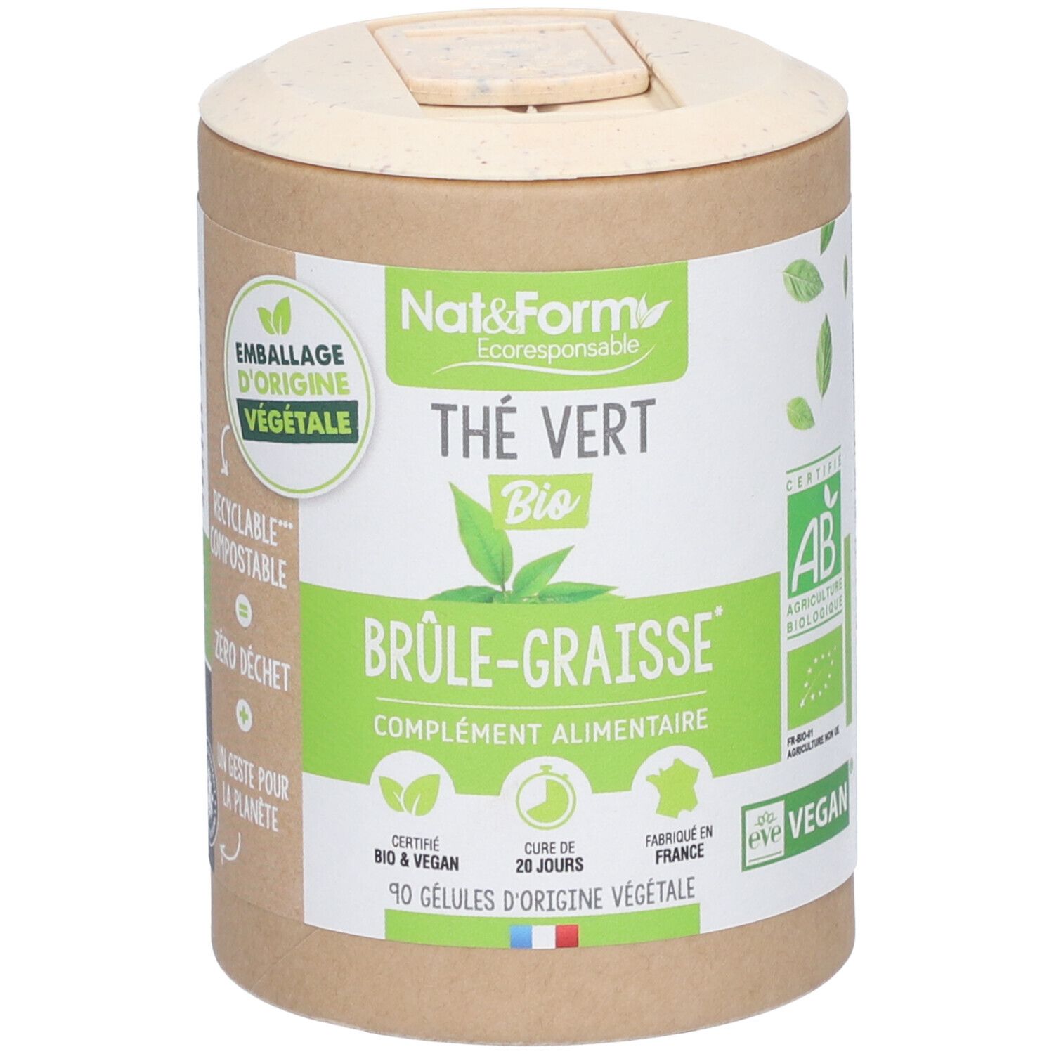 Nat&Form Thé vert Bio en gélules