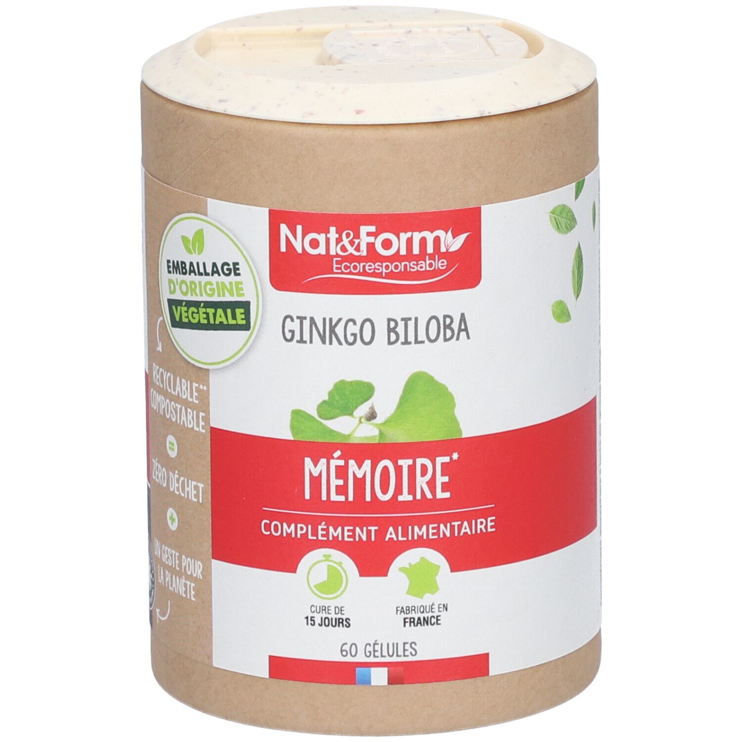Nat&Form Ginkgo biloba Bio en gélules