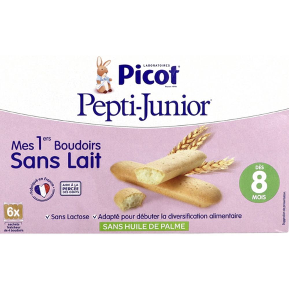 Picot Pepti - Junior Mes 1ers Boudoirs Sans Lait, Biscuit boudoir, bt 24