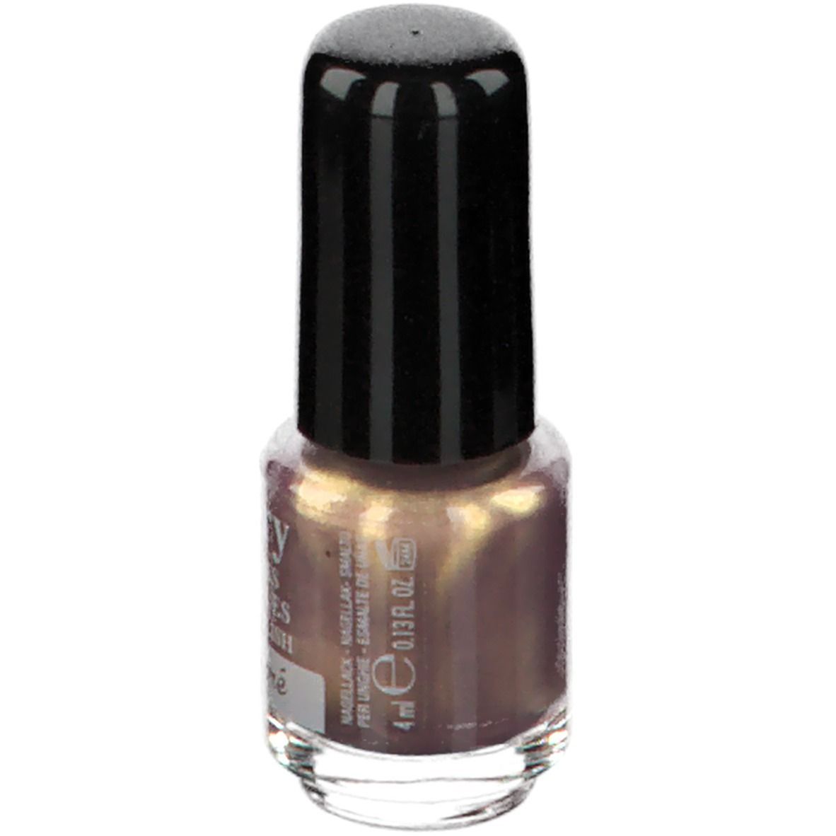 Flacon de vernis à ongles avec bouchon noir. Inscription : Vitry, Vernis à Ongles, Nail Polish. Volume : 4 ml.