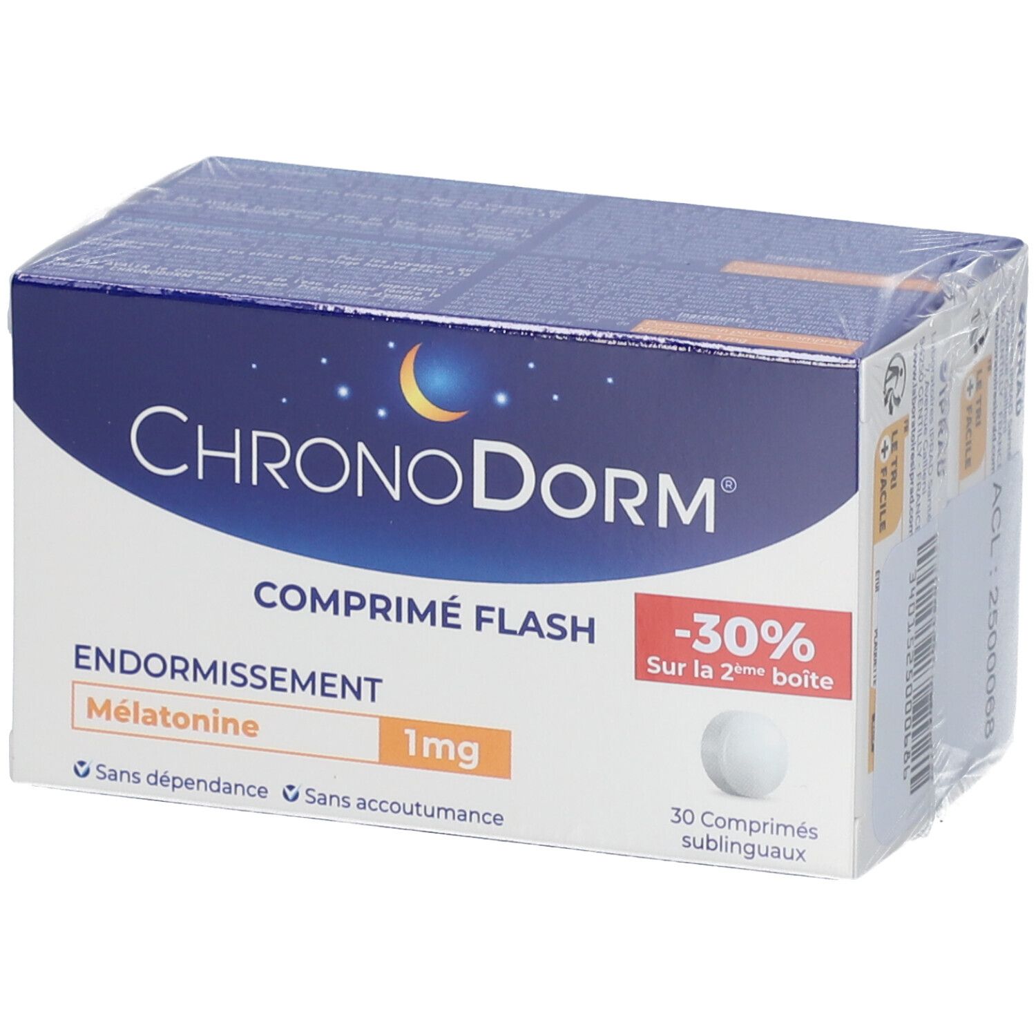 Chronodorm® Flash tablet Mélatonine 1 mg