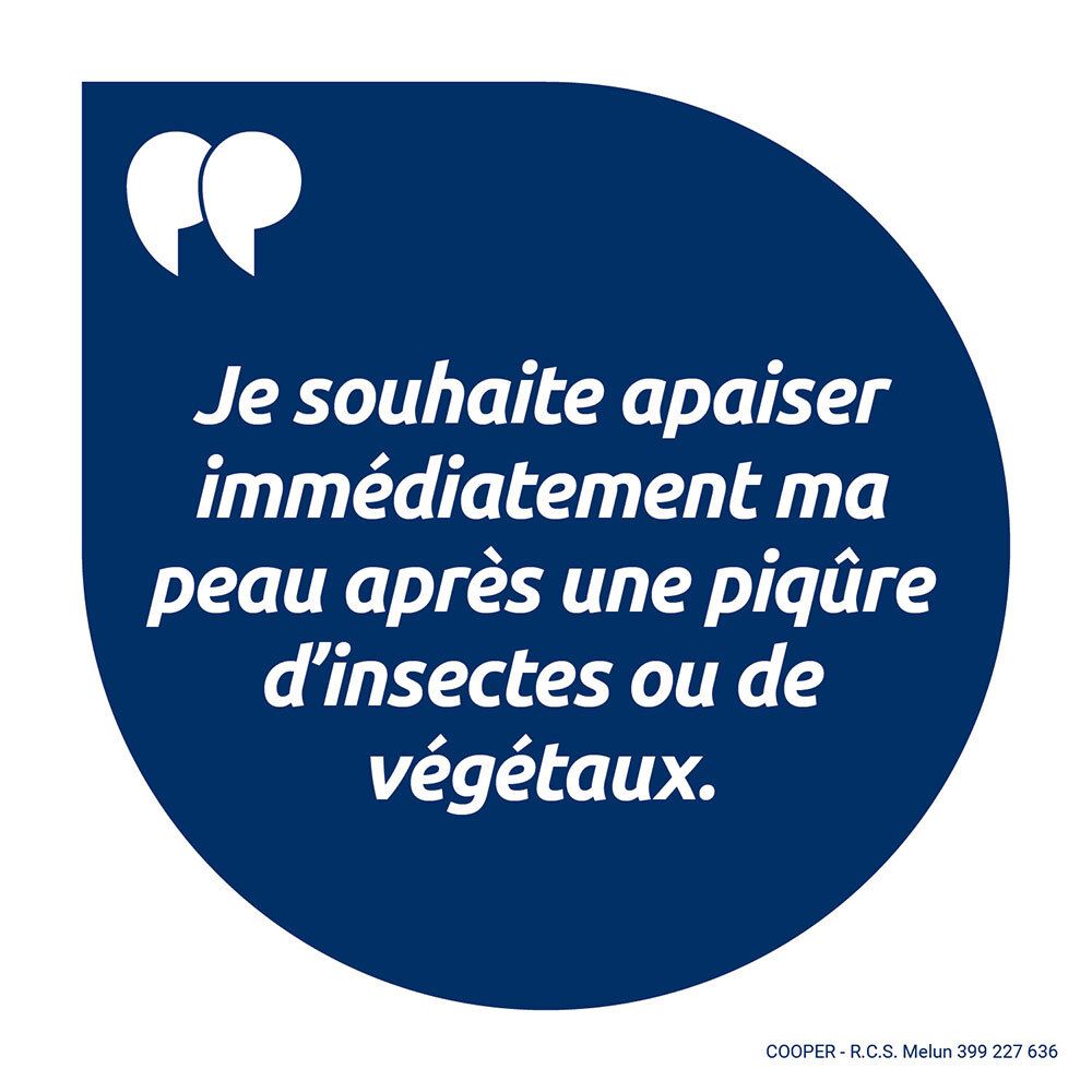 Je souhaite apaiser ma peau après une piqûre d'insectes ou de végétaux. INSECT ECRAN APRES-PIQURES.