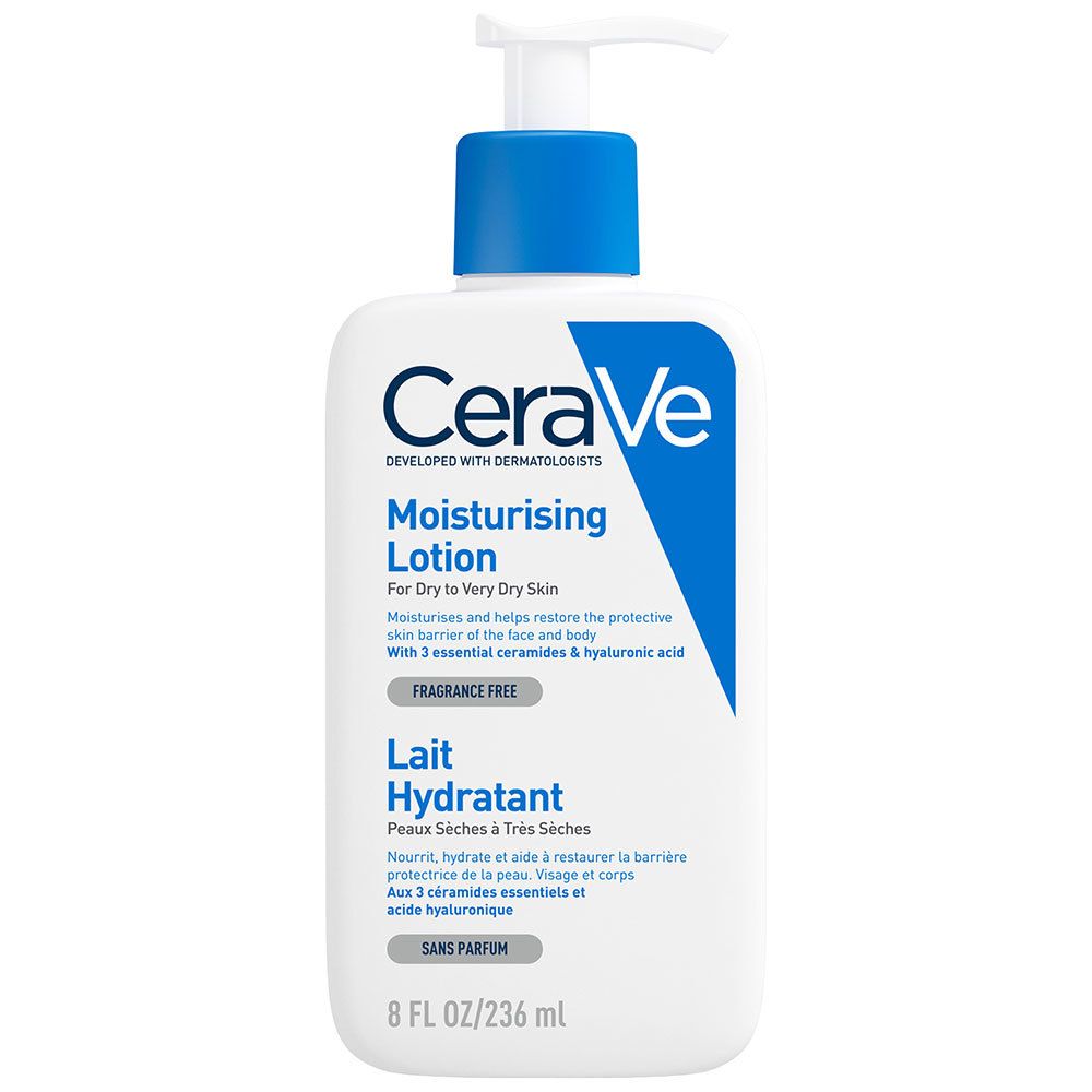 CeraVe Lait Hydratant visage et corps pour les peaux sèches à très sèches 236ml