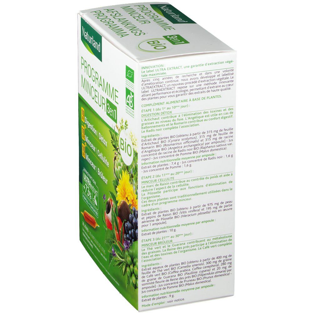 Naturland PROGRAMME MINCEUR 3en1 30x10 ml Ampoule(S) Buvable(S) view 2