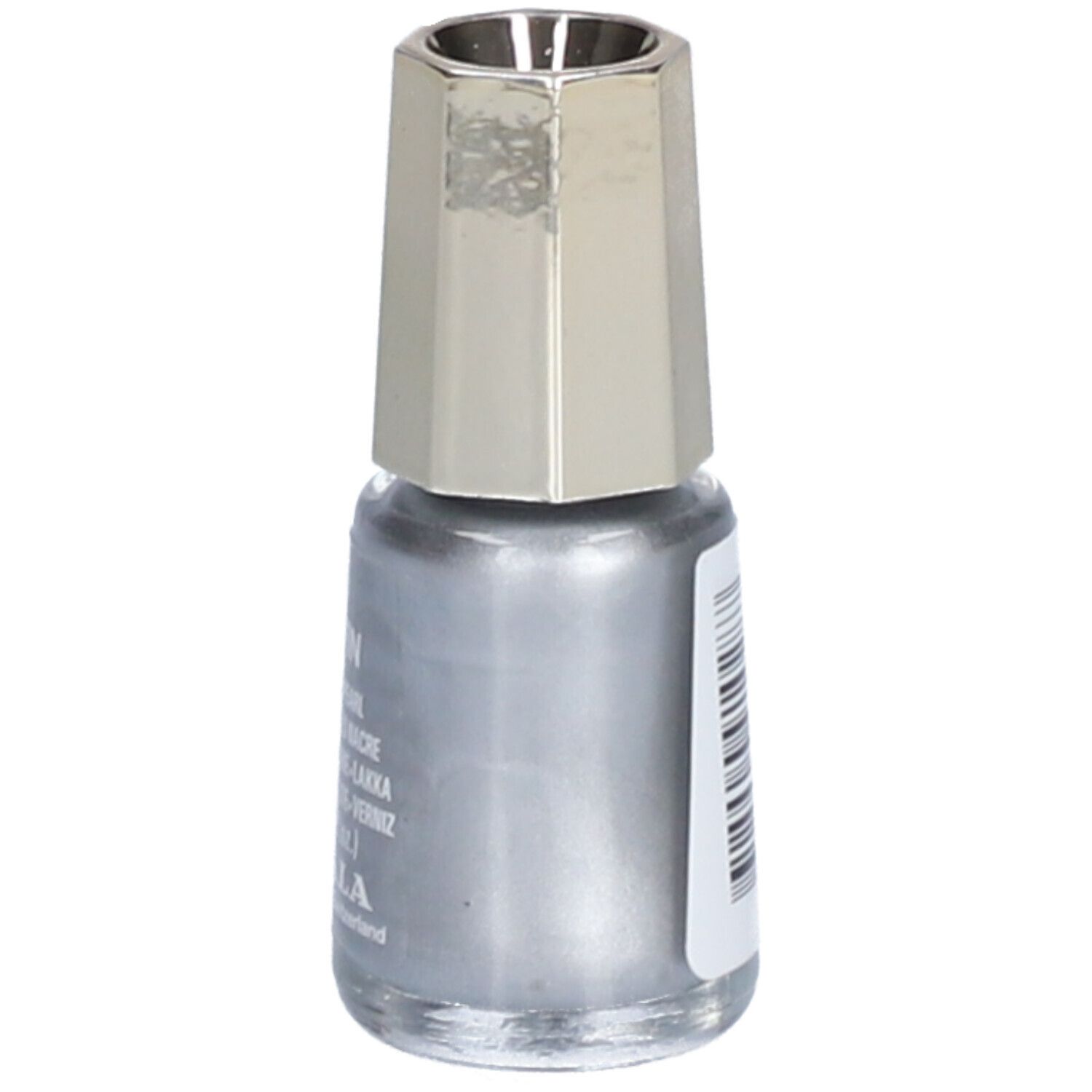 Nagellackflasche, silberfarben. Aufschrift: Austin, Mavala.