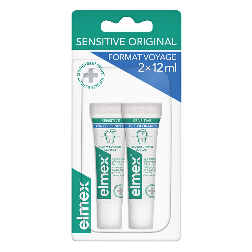 elmex® Sensitive Dentifrice tubes de voyage