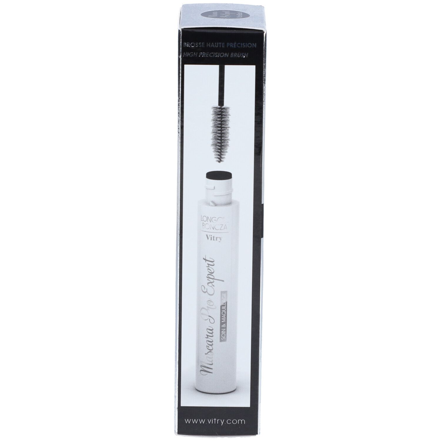Mascara Pro Expert Vitry Longcils Boncza. Boîte noire avec brosse à mascara. www.vitry.com.