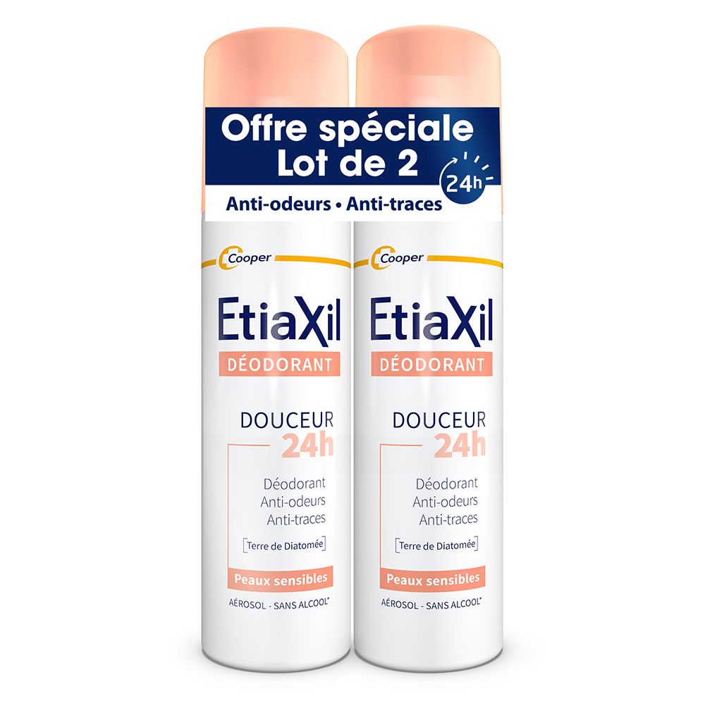 Etiaxil - Déodorant - Transpiration Faible - Aisselles - 48h - Aérosol - Fabriqué en France - Lot de