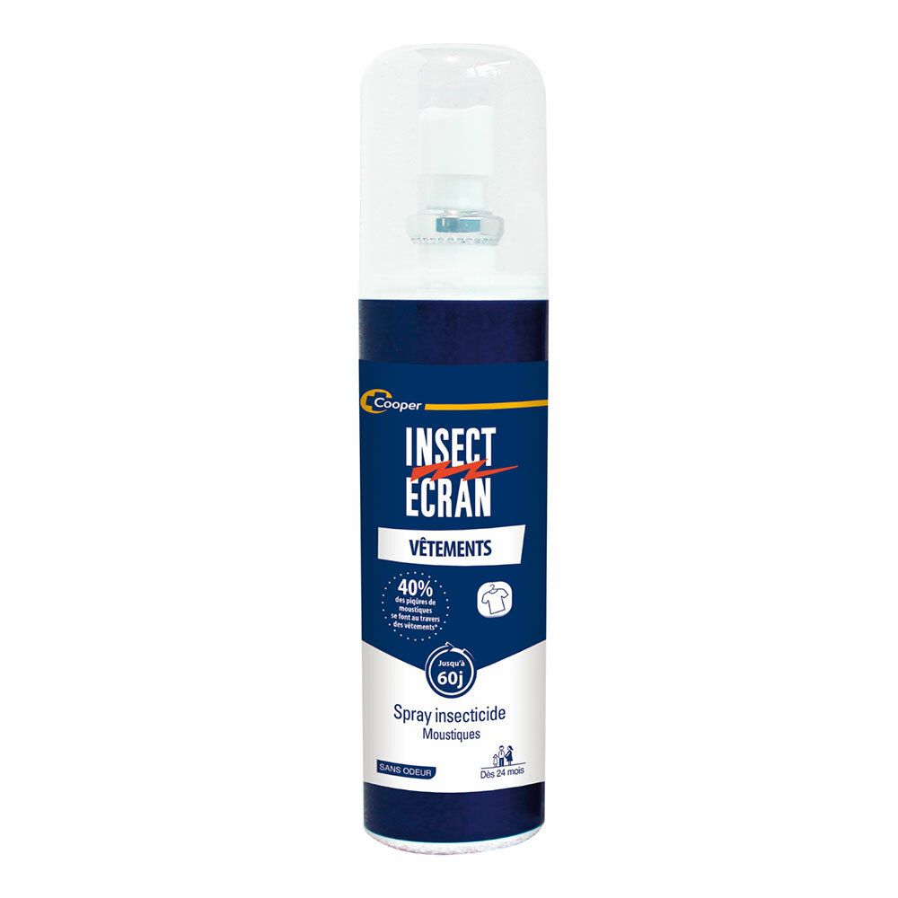 Insect Ecran - Spray vêtements insecticide - protection contre les piqûres de moustiques - dès 24 mo