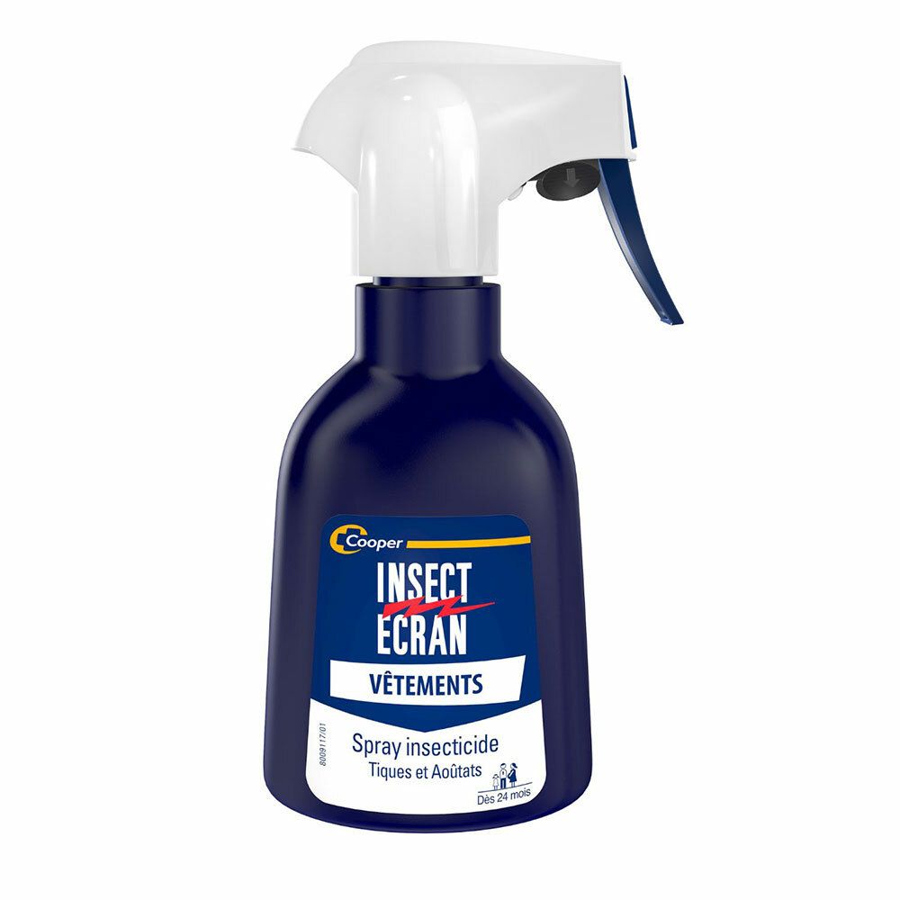 Insect Ecran - Spray vêtements insecticide - protection contre les morsures de tiques & piqûres d'ao