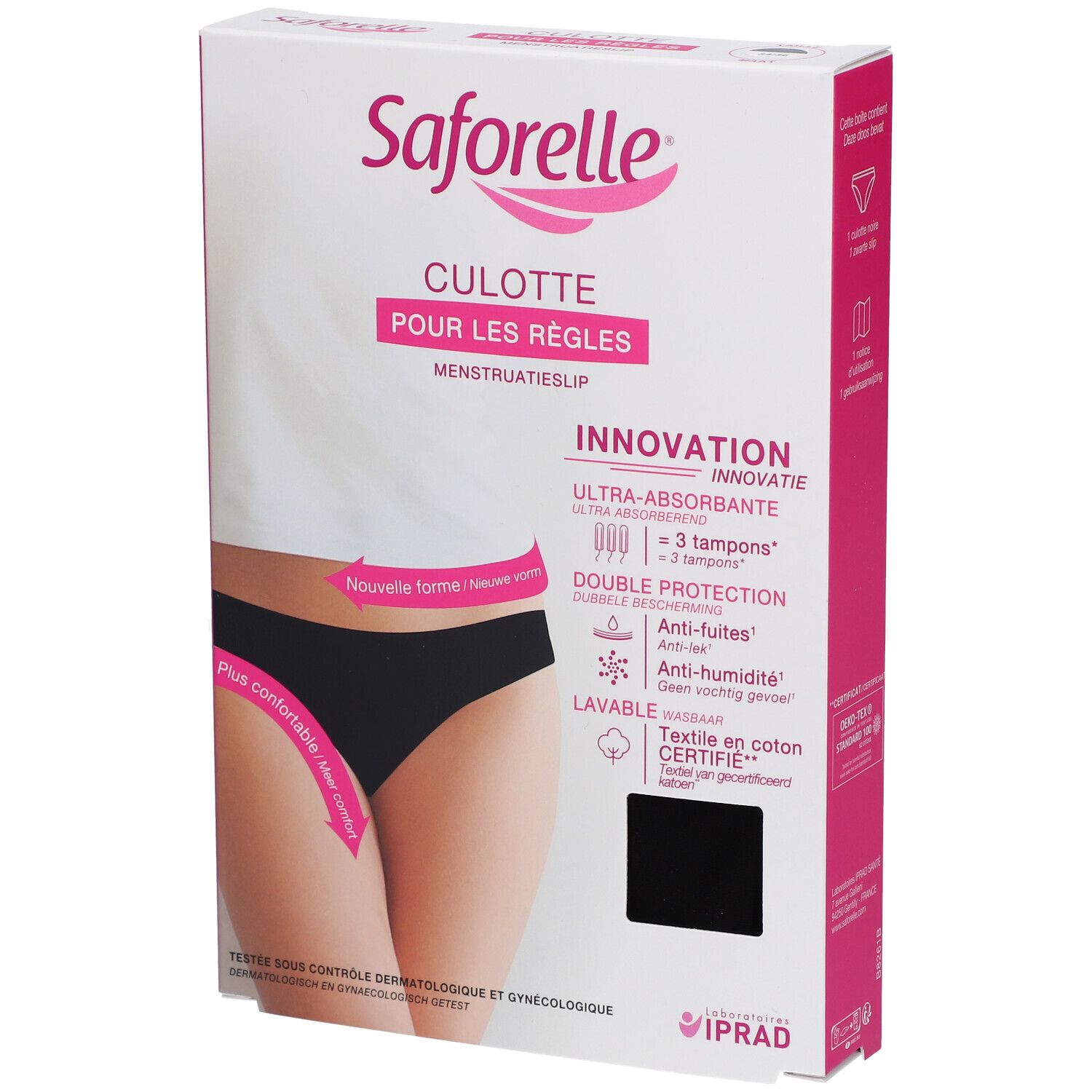 Saforelle® Culotte Ultra Absorbante Noire Taille 34/36
