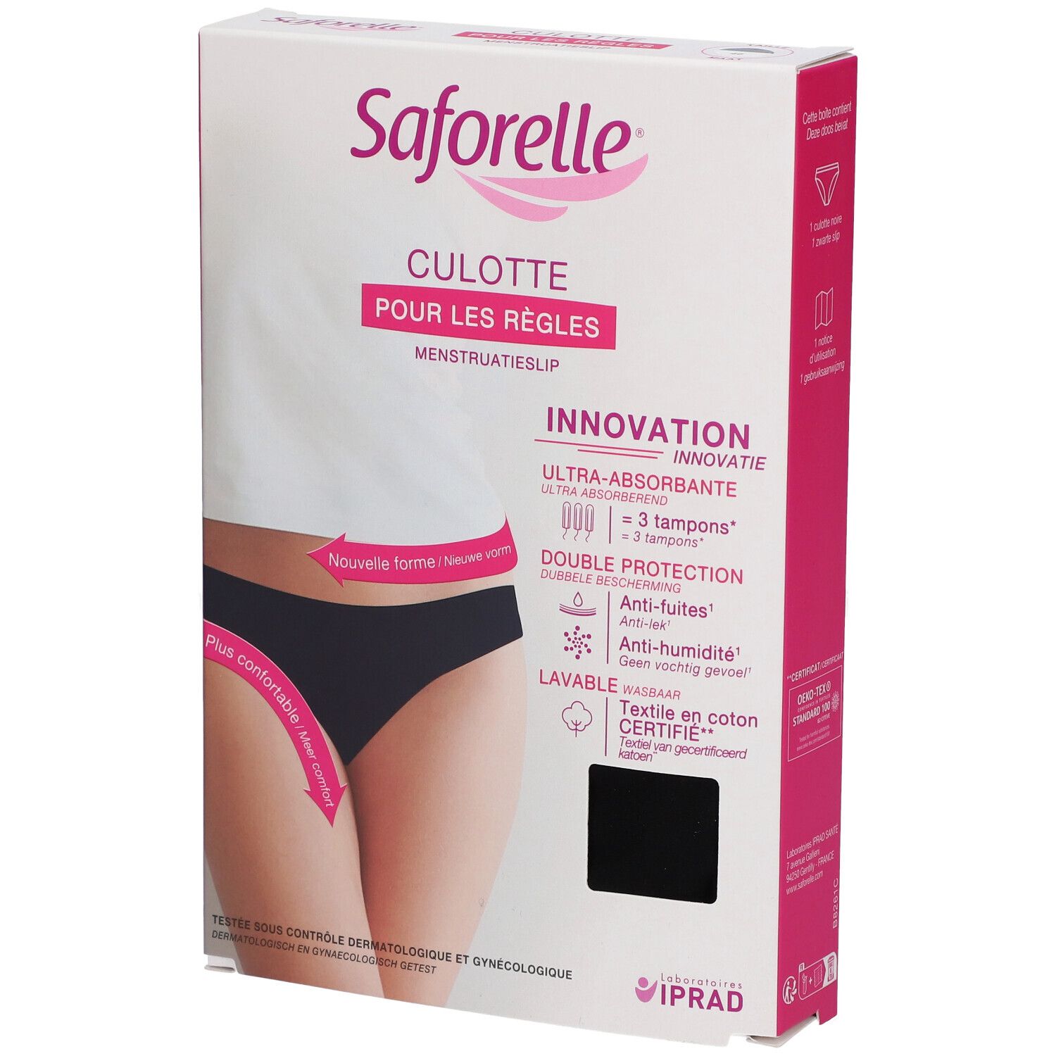 Saforelle® Culotte Ultra Absorbante Noire Taille 40