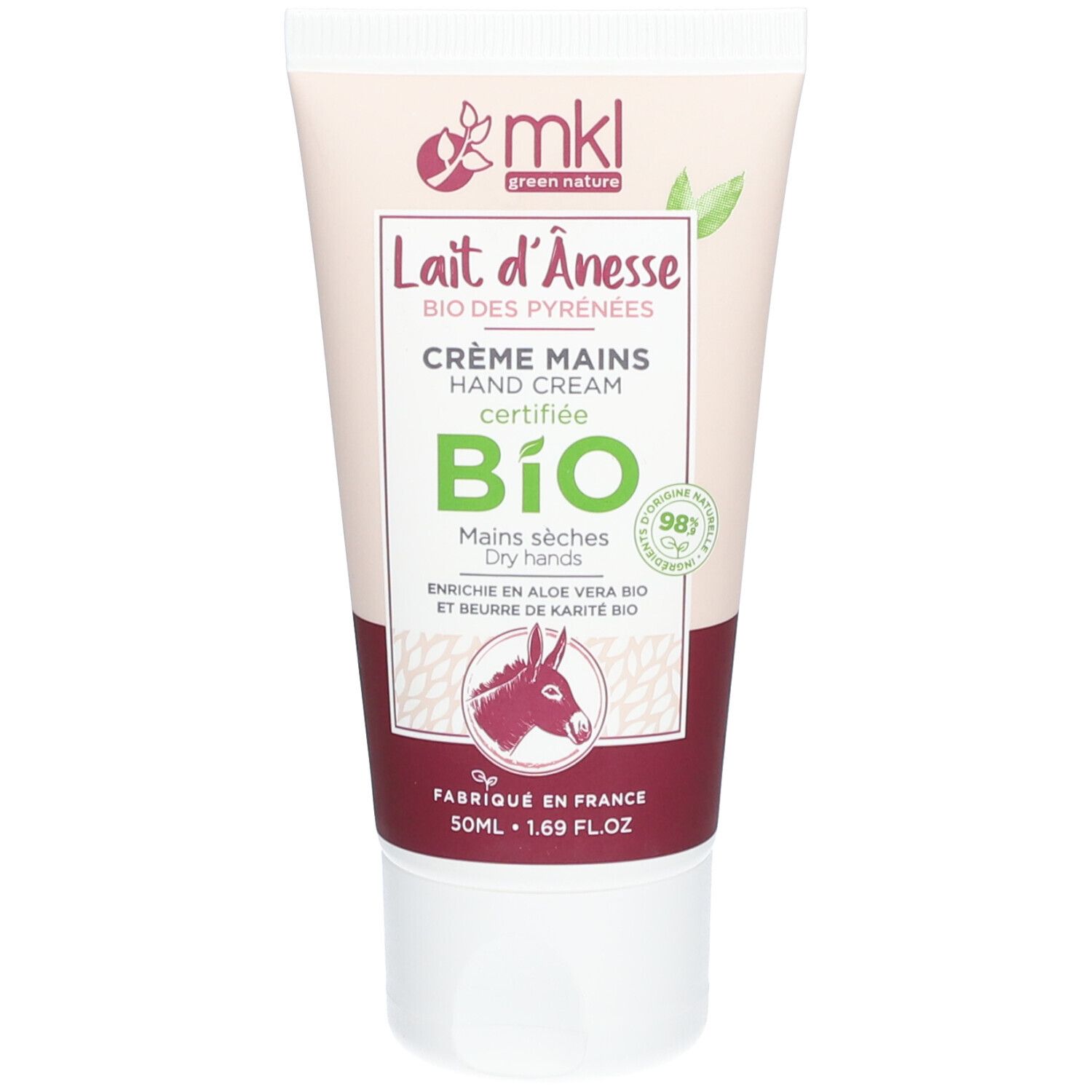mkl Crème Mains AU Lait D’ânesse - Certifiée BIO