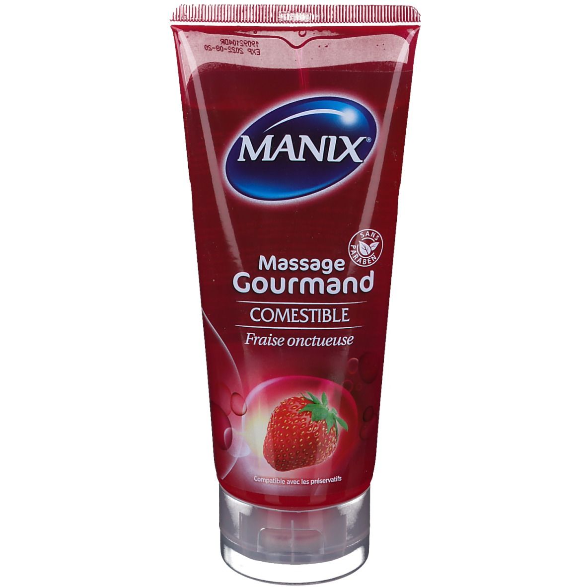 Manix® Gel de massage gourmand fraise comestible