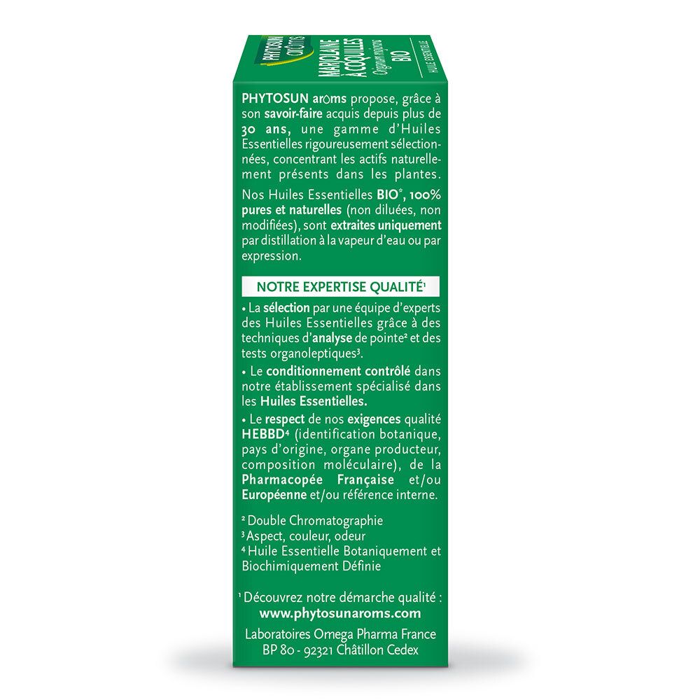 Grüne Schachtel. Text: PHYTOSUN arôms, Expertise, Qualität, www.phytosunaroms.com.