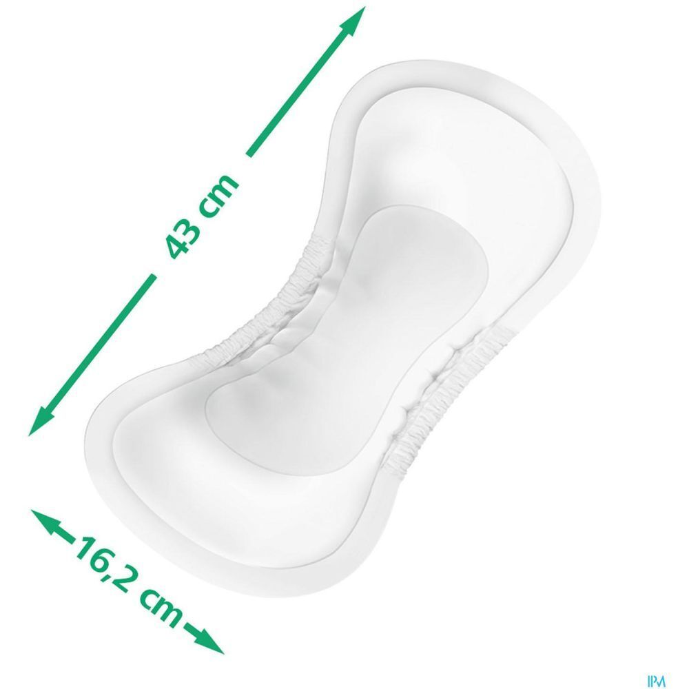 Protection anatomique blanche. Dimensions : 43 cm x 16,2 cm.