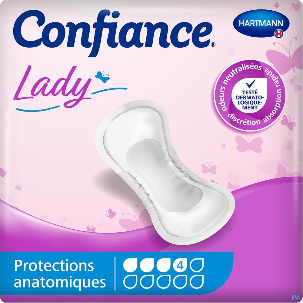 Protection anatomique. Emballage rose avec nom et logo. Testé dermatologiquement.