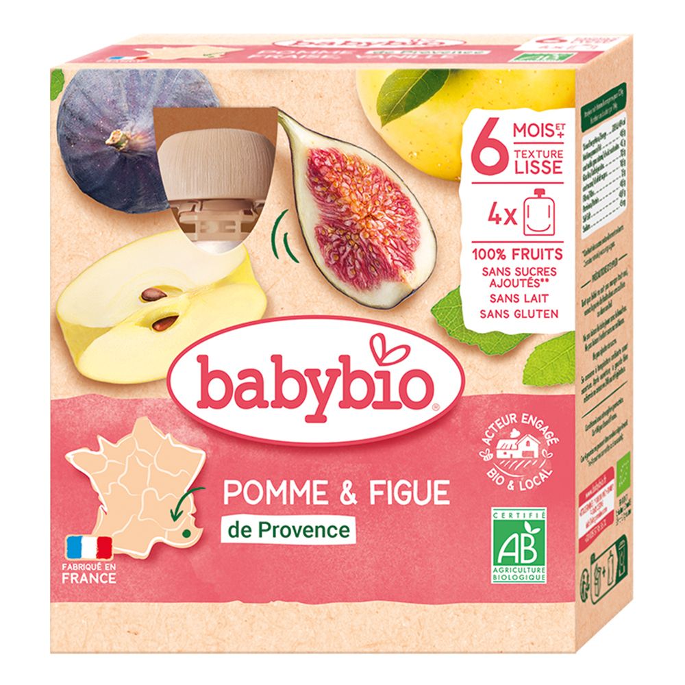 Babybio Pomme D'occitanie ET Figue DE Provence dès 6 mois