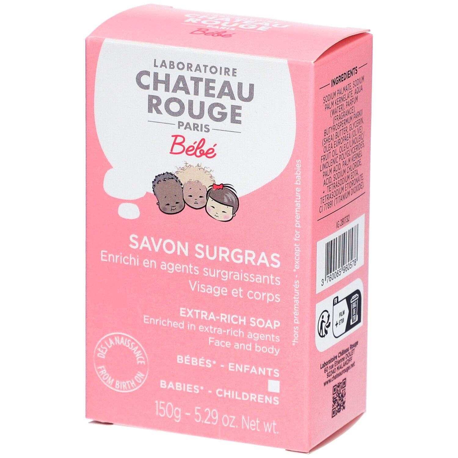 Château Rouge Savon Surgraissé Bébé