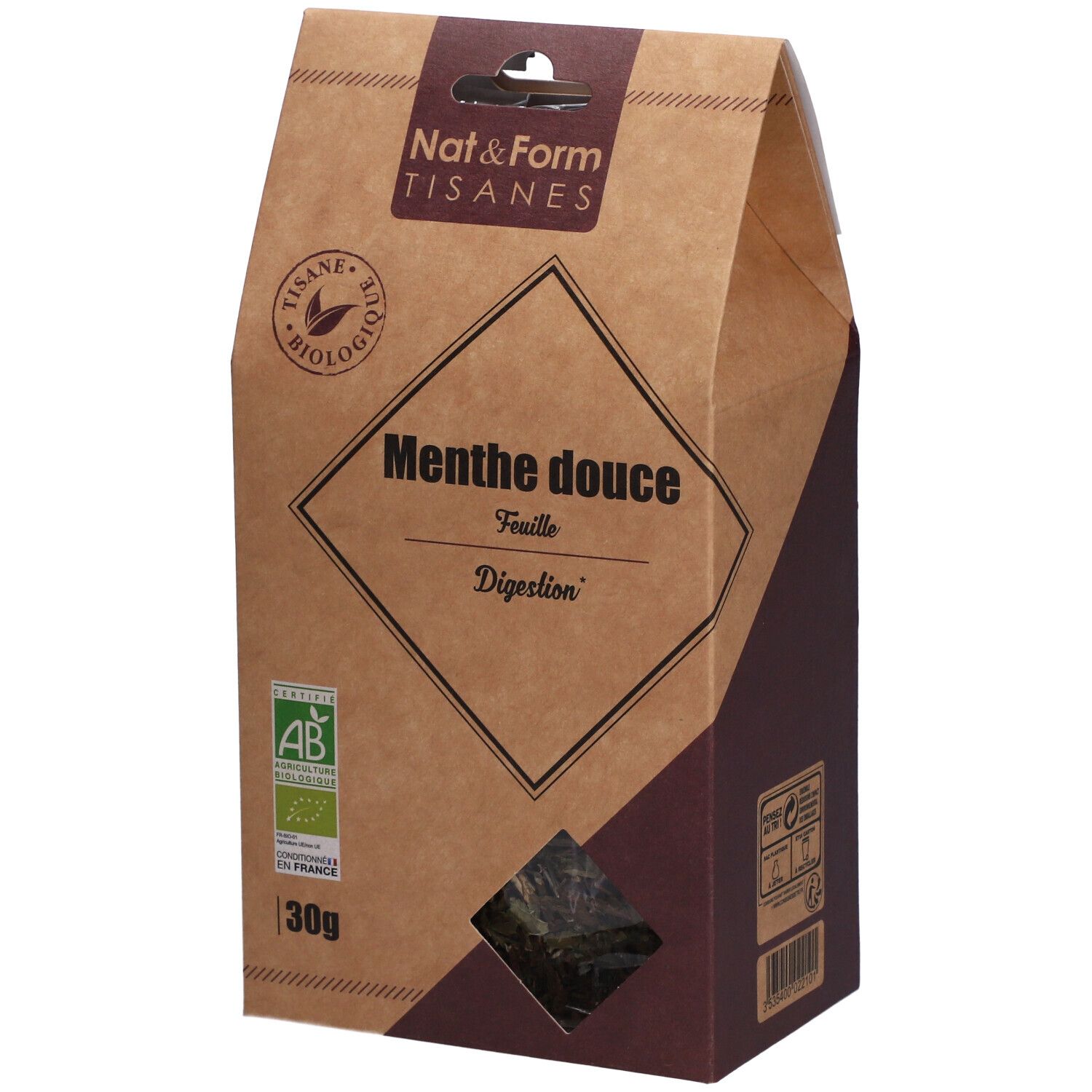 Nat&Form Tisane Menthe douce bio